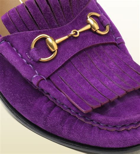 gucci purple loafers